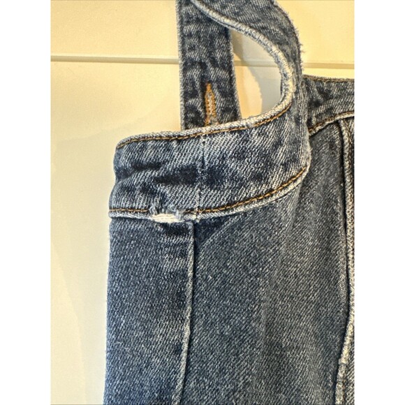 Reformation Camille Size 0 Blue Distressed Denim Button Front Midi Dress - Picture 8 of 15